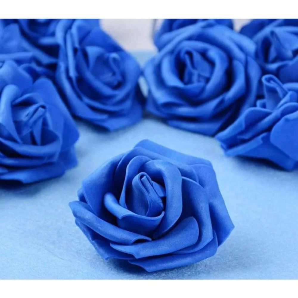 100 count | Royal Blue Artificial Roses Wedding Home Bouquet Decor ~ New
